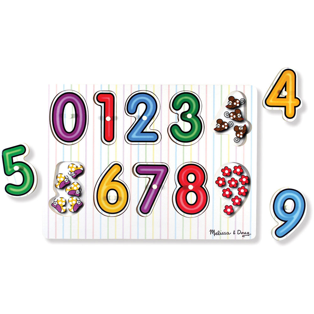 Melissa & Doug See-Inside Numbers Wooden Peg Puzzle