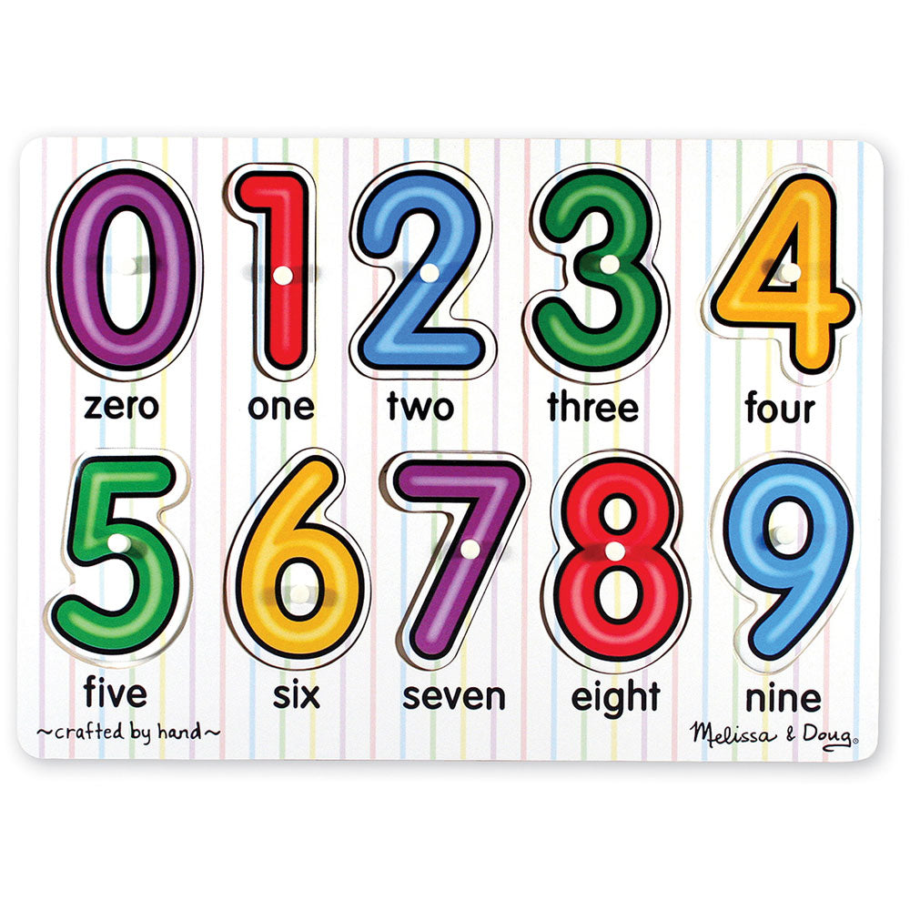 Melissa & Doug See-Inside Numbers Wooden Peg Puzzle