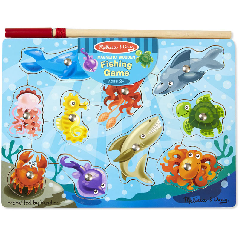 Melissa & Doug Magnetic Wooden Fishing Game