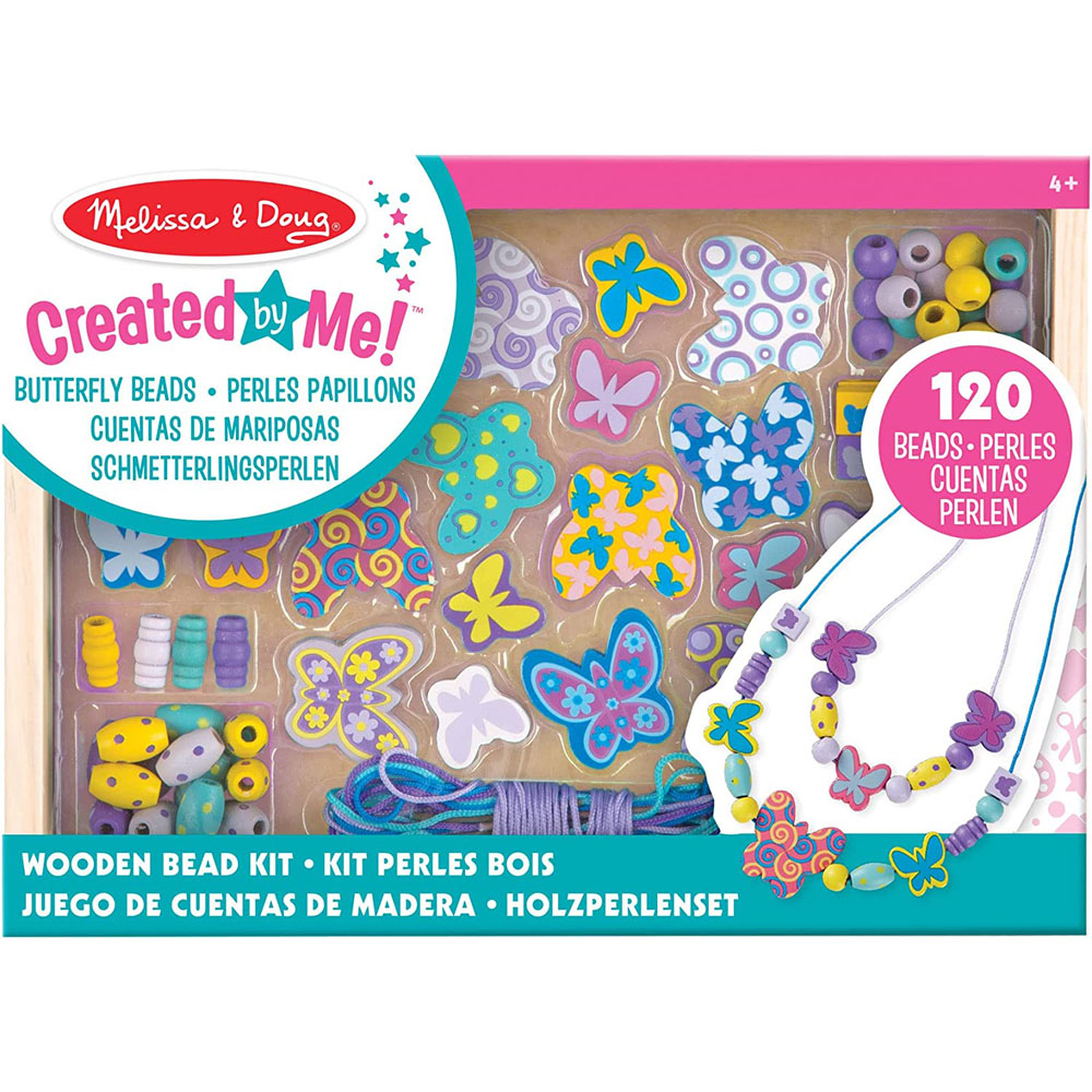 Melissa & Doug Butterfly Friends Wooden Bead Set