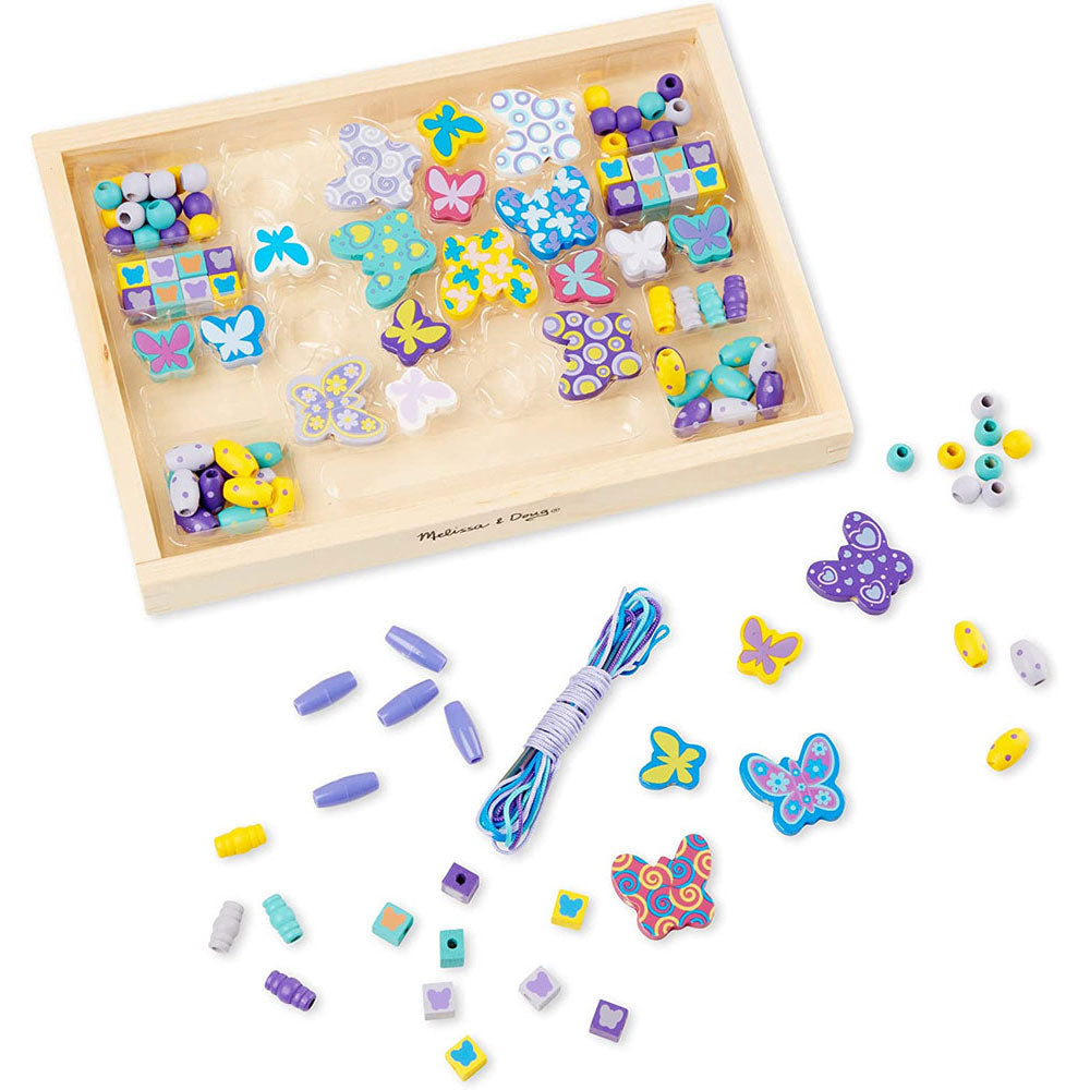 Melissa & Doug Butterfly Friends Wooden Bead Set