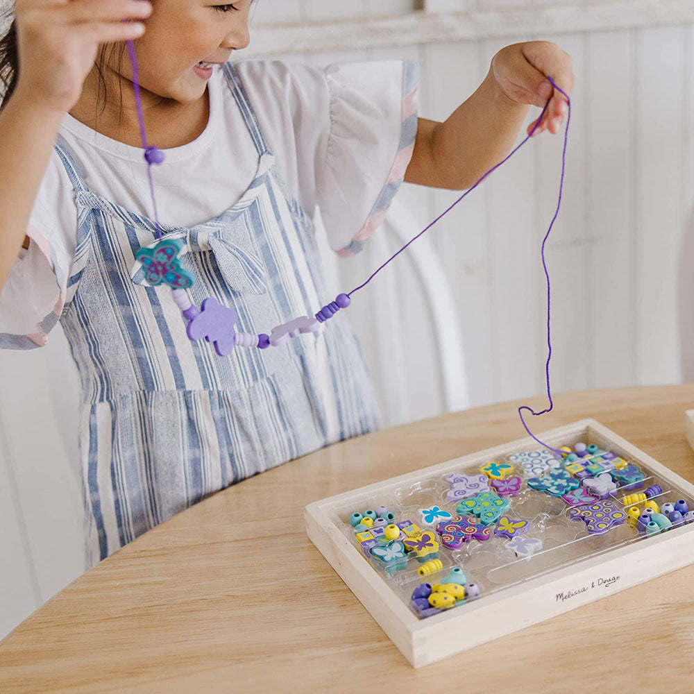 Melissa & Doug Butterfly Friends Wooden Bead Set