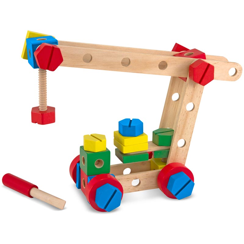 Melissa & Doug Classic Wooden Toy Construction Set