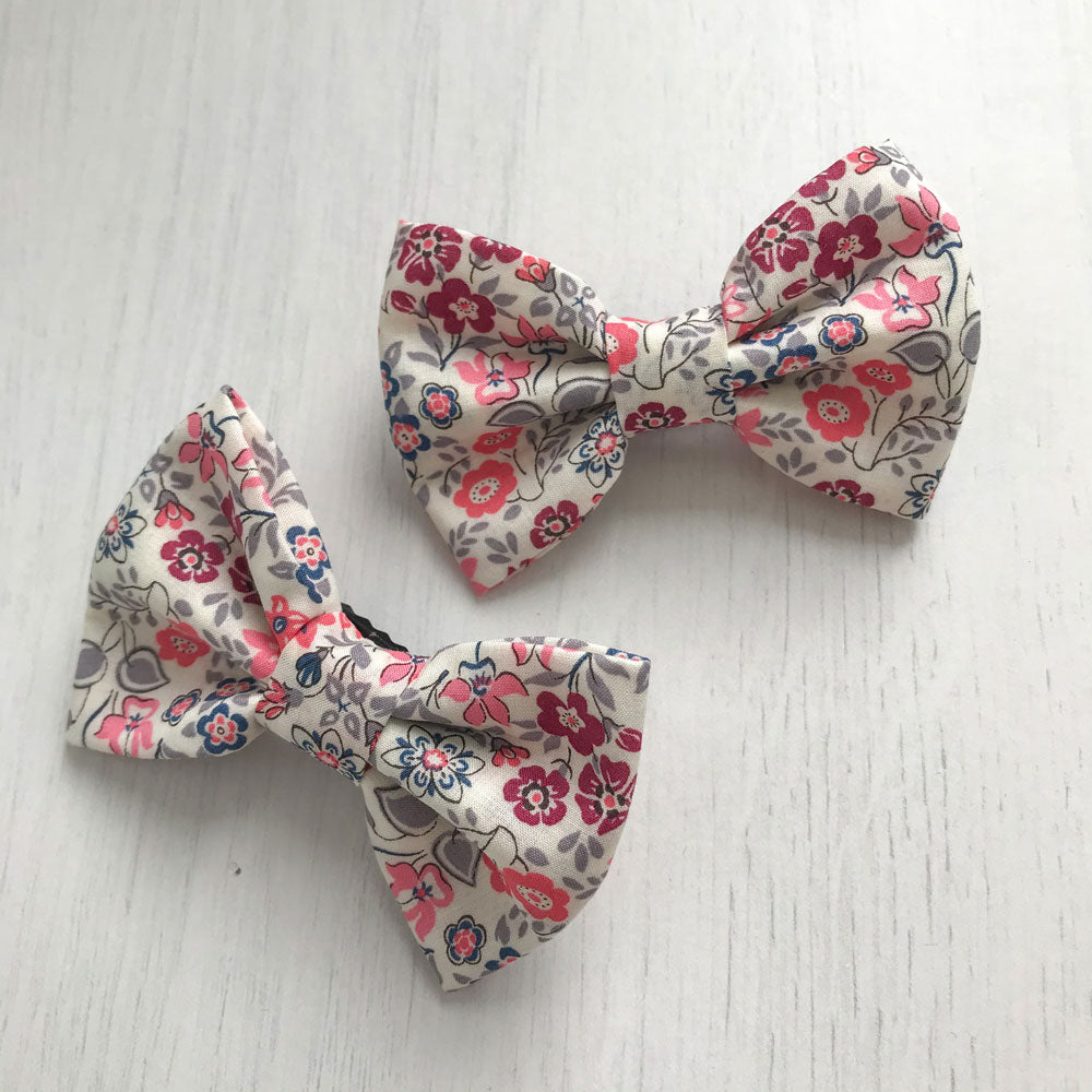 MinZ Studio Liberty Fabric Handmade Hair Ties and Clips Set - Fanciful