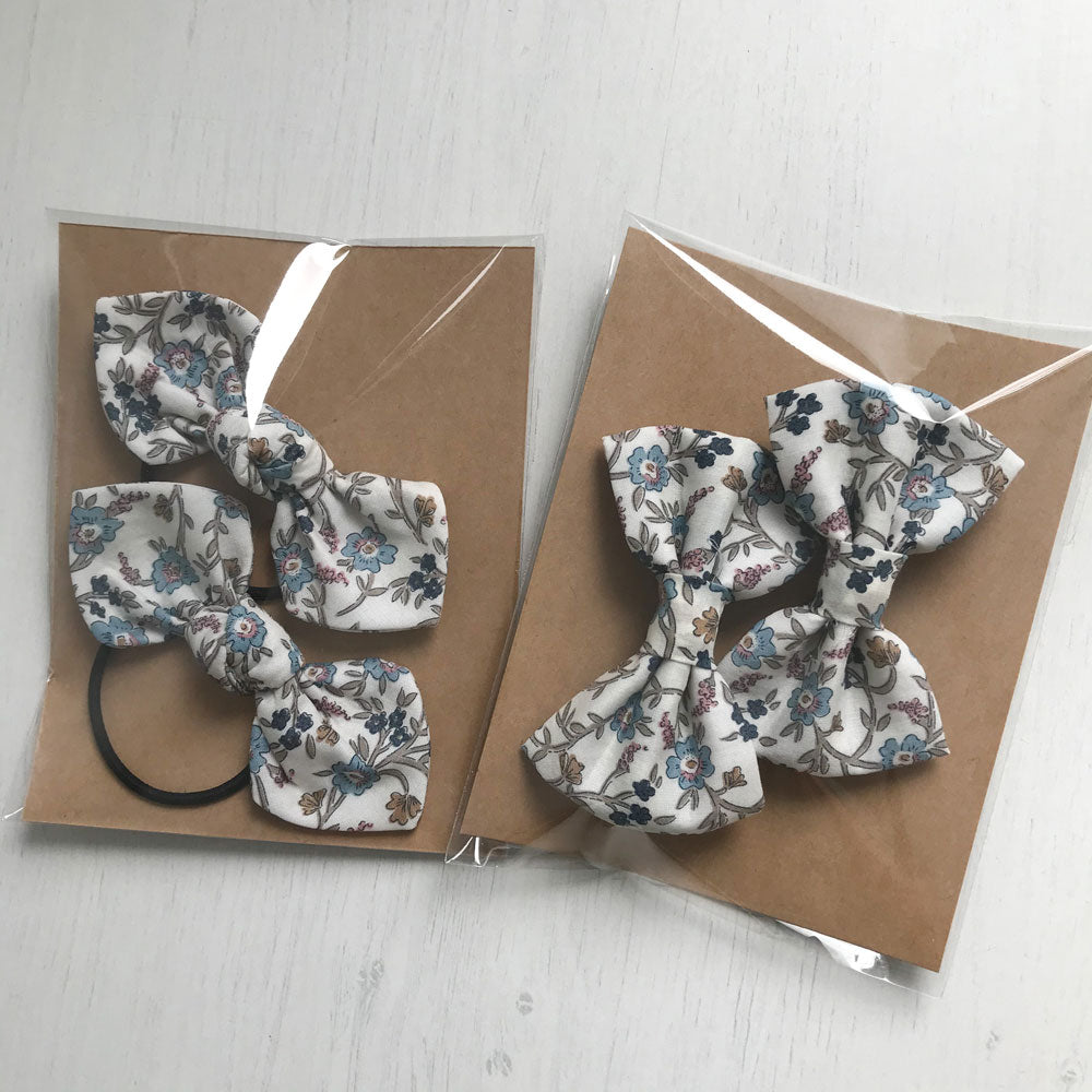 MinZ Studio Liberty Fabric Handmade Hair Ties and Clips Set - Hannah Fay