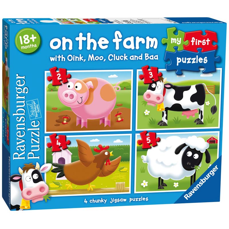 Ravensburger On the Farm 2, 3, 4 & 5pc My First Puzzle