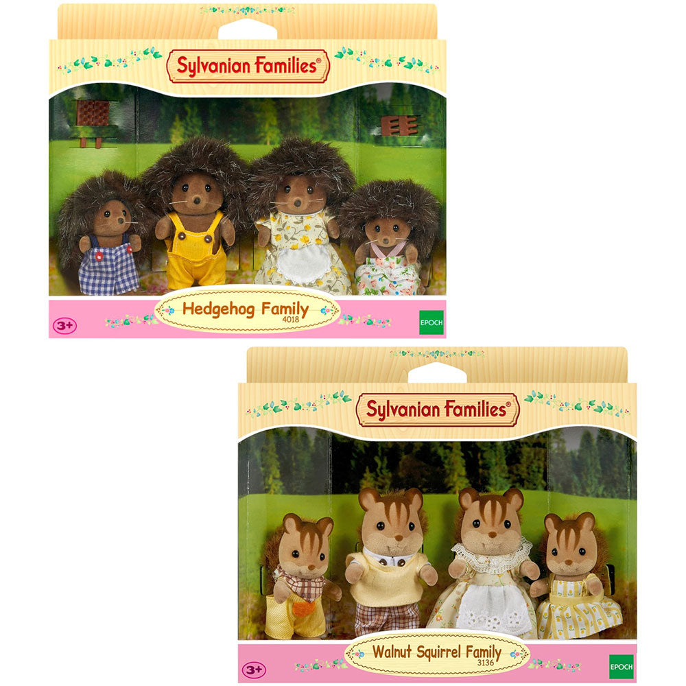 Sylvanian Families Family Value Pack - Hedgehog & Walnut Squirrel