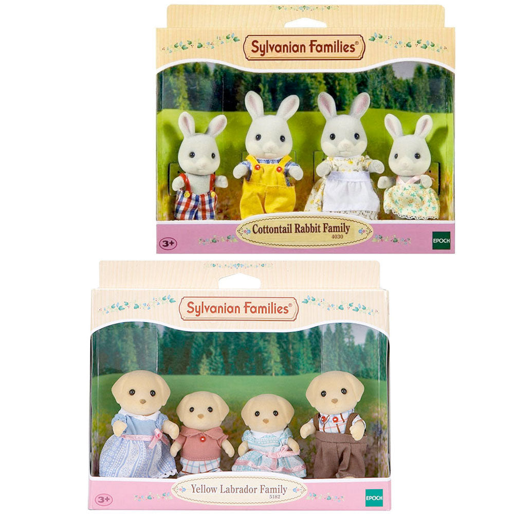 Sylvanian Families Family Value Pack - Cottontail Rabbit & Yellow Labrador