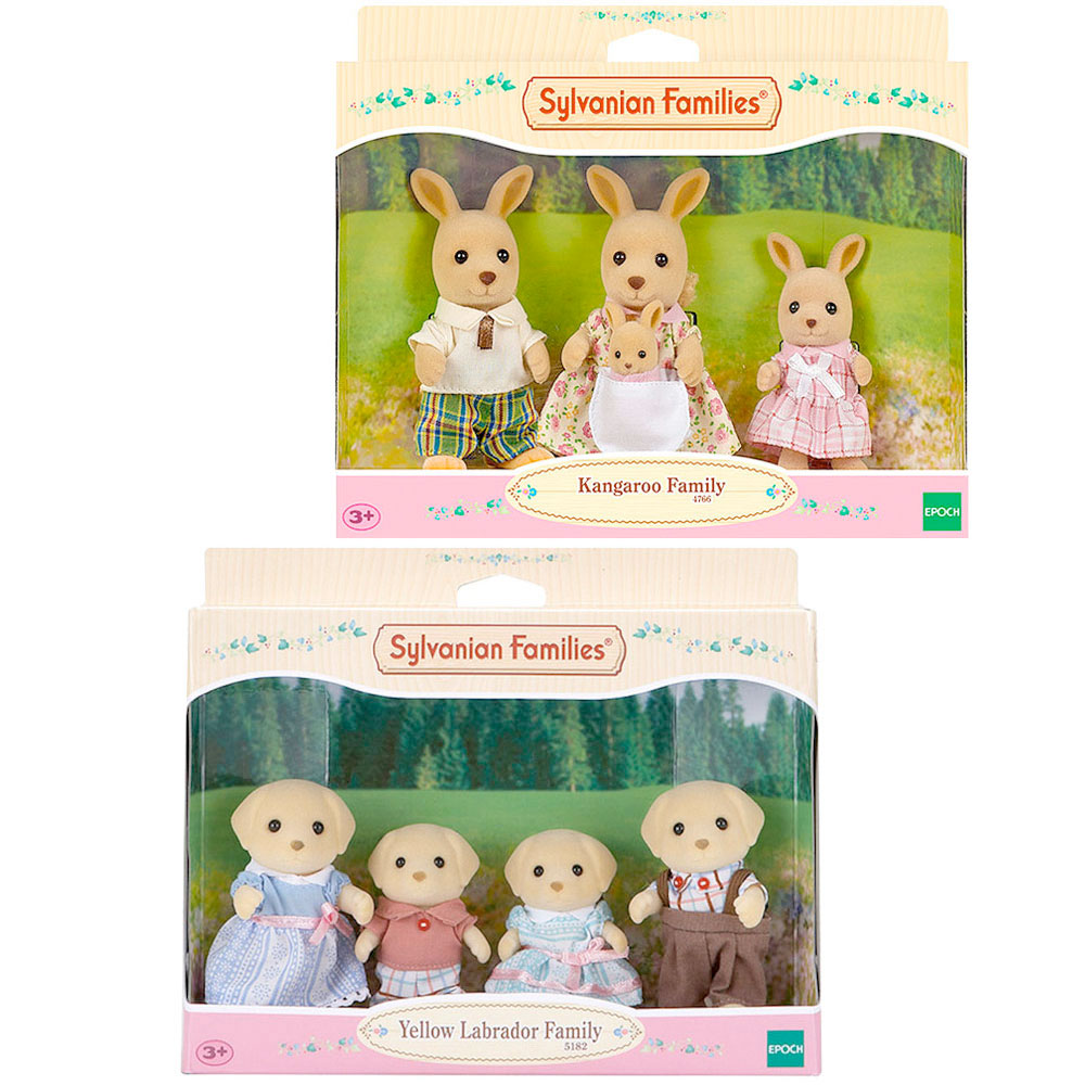Sylvanian Families Family Value Pack - Kangaroo & Yellow Labrador