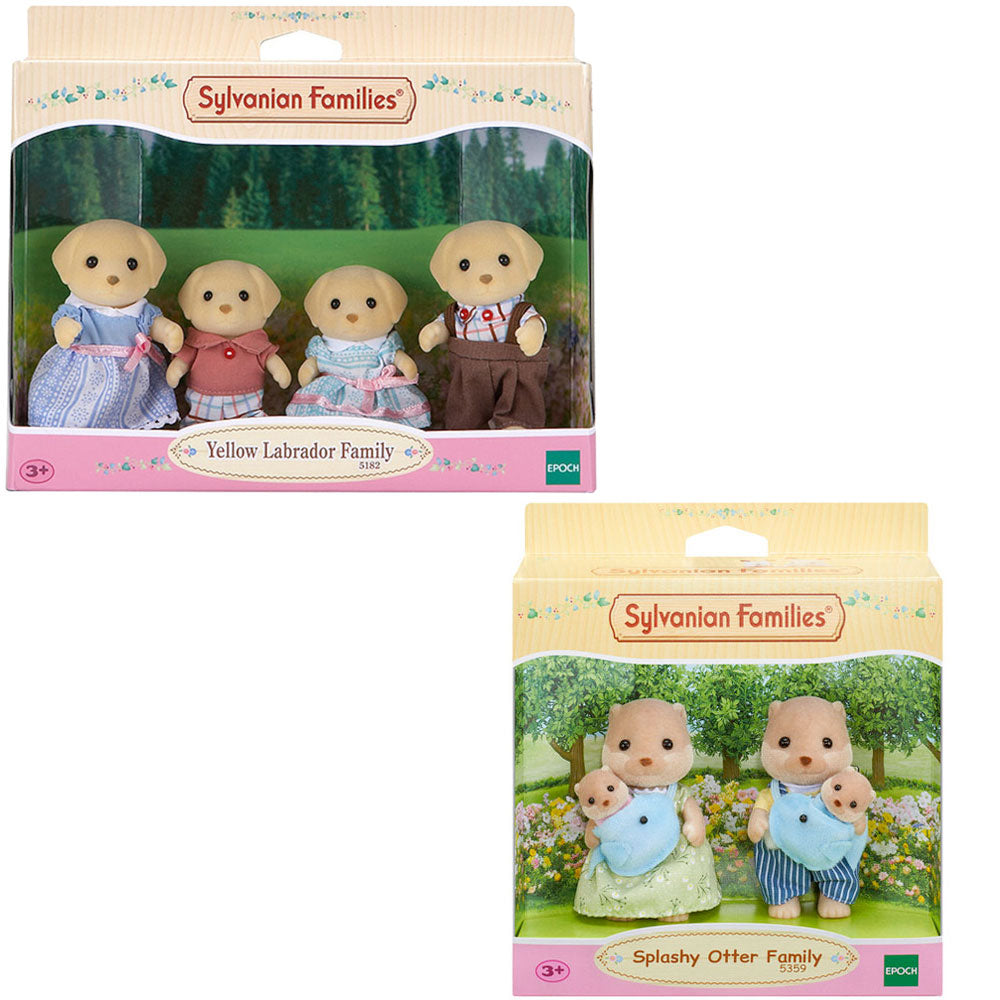 Sylvanian Families Family Value Pack - Yellow Labrador & Splashy Otter