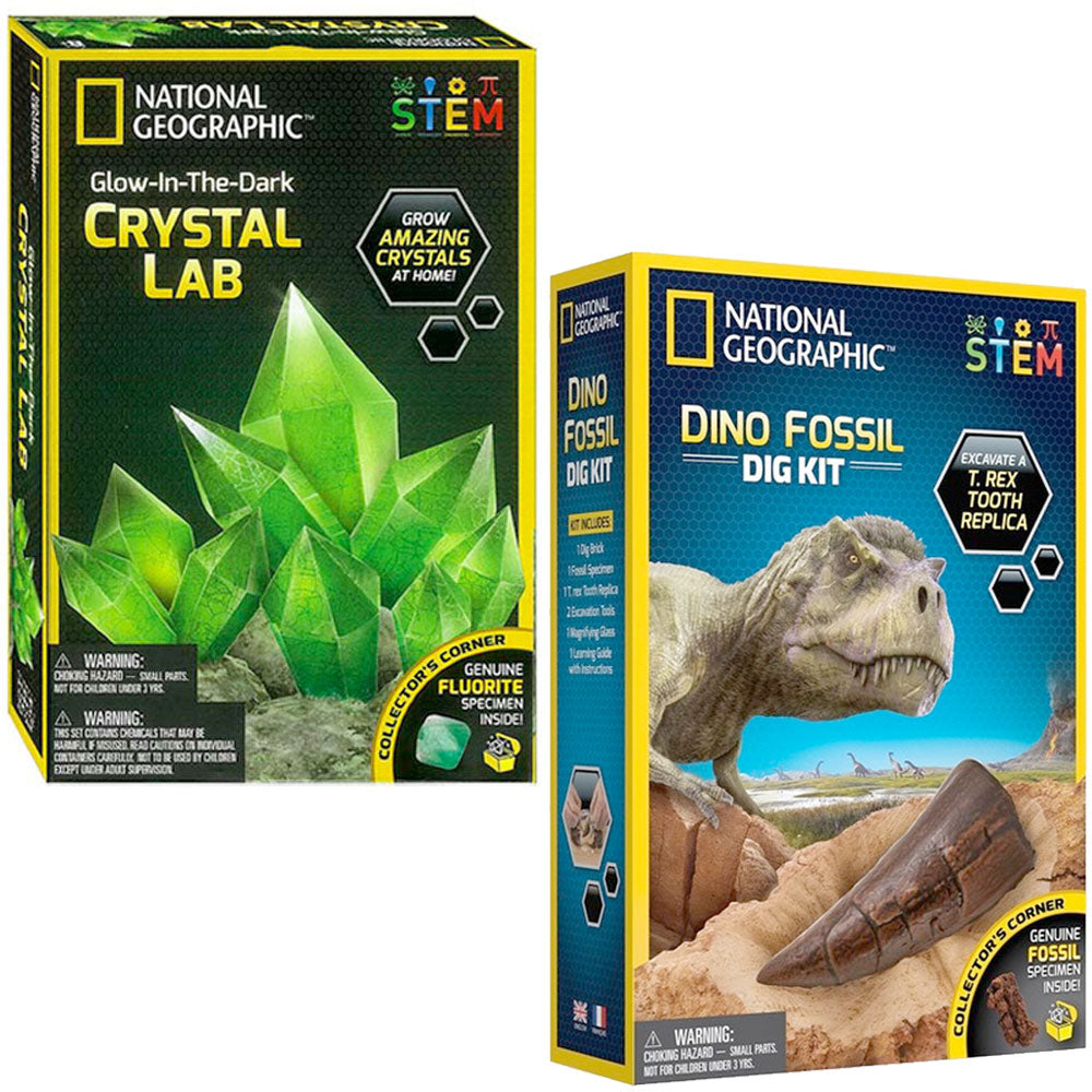 National Geographic Science Value Pack: Crystal Lab + Dino Fossil