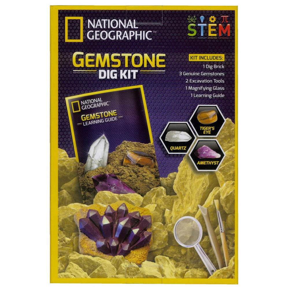 National Geographic Science Value Pack: Dino Fossil + Gemstone
