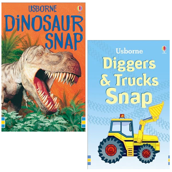 Usborne Snap Card Game Value Pack: Dinosaur + Diggers & Trucks