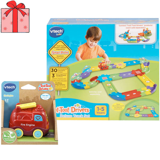 [DISCONTINUED] VTech Toot-Toot Drivers Value Pack: Deluxe Track Set + Fire Engine + Gift Wrapping