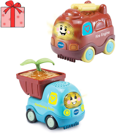 [DISCONTINUED] VTech Toot-Toot Drivers Eco-friendly Special Edition Value Pack: Fire Engine + Gardening Truck + Gift Wrapping