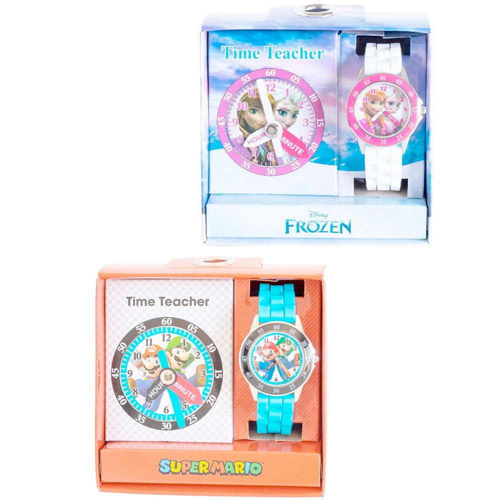 You Monkey Time Teacher Watch Value Pack: Disney Frozen + Super Mario