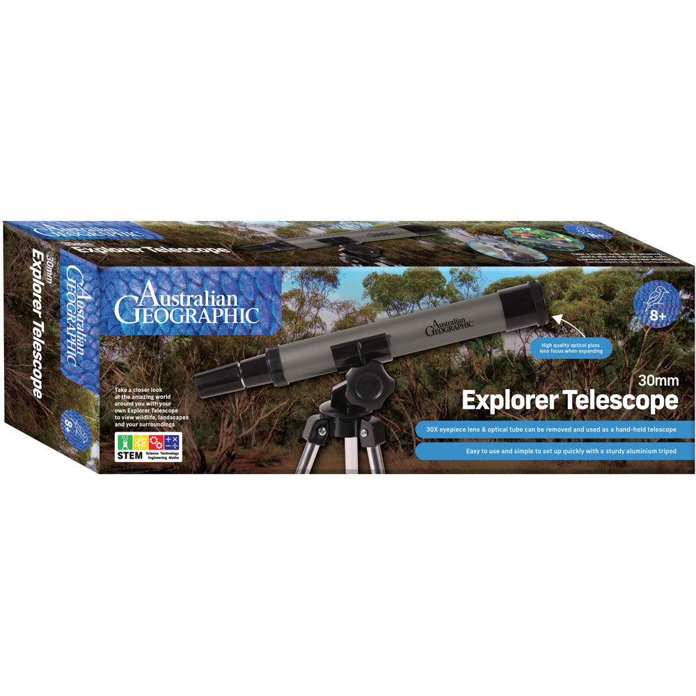  Australian Geographic 30mm Explorer Telescope Educational Toy in box packaging