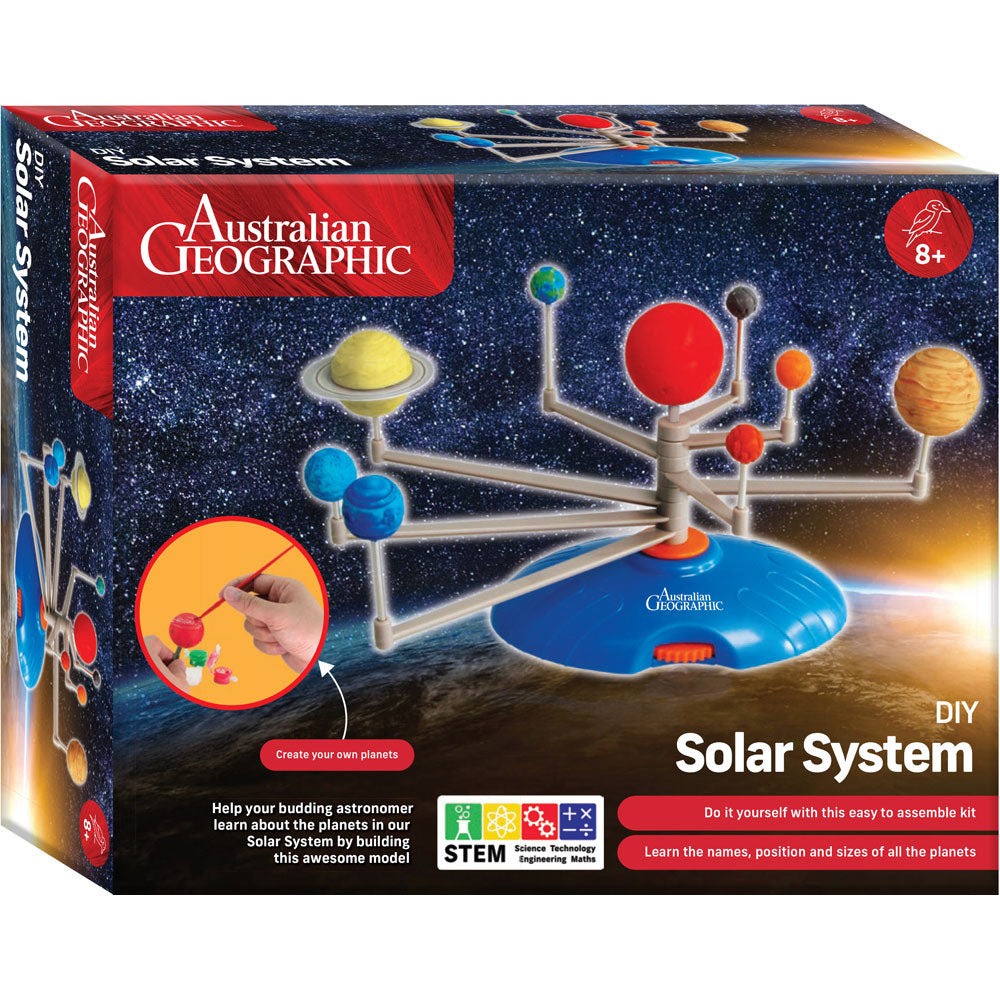 DIY Solar System STEM Toy by Australian Geographic in box packaging
