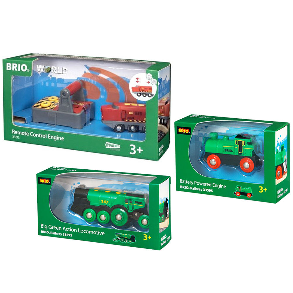 Brio Remote Control Engine, Action Locomotive & Battery Powered Engine Value Pack
