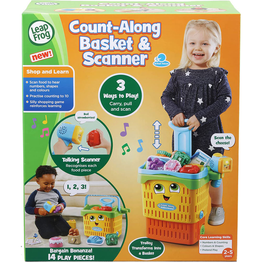 Count-Along Basket & Scanner Pretend Play Toy by LeapFrog in box packaging