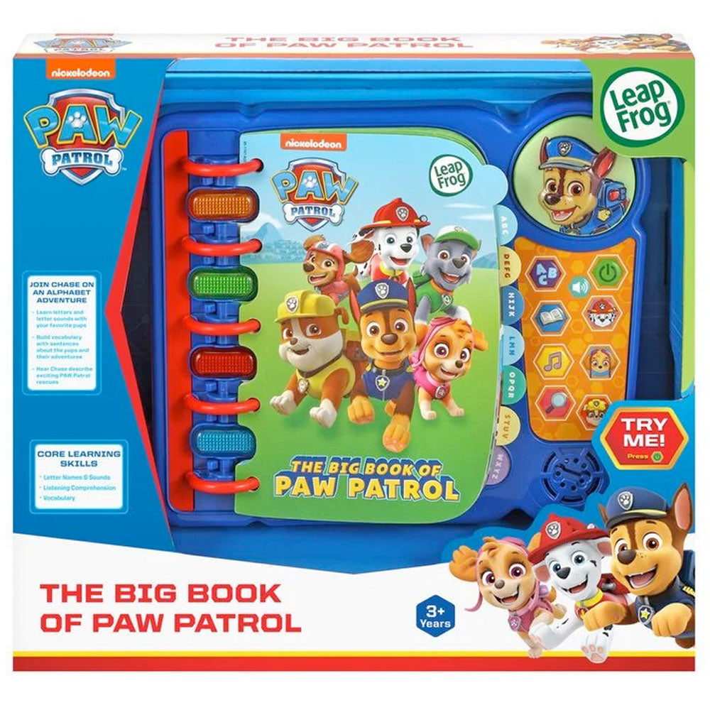 Go on a mission to explore letters with Chase in PAW Patrol The Big Book of PAW Patrol.