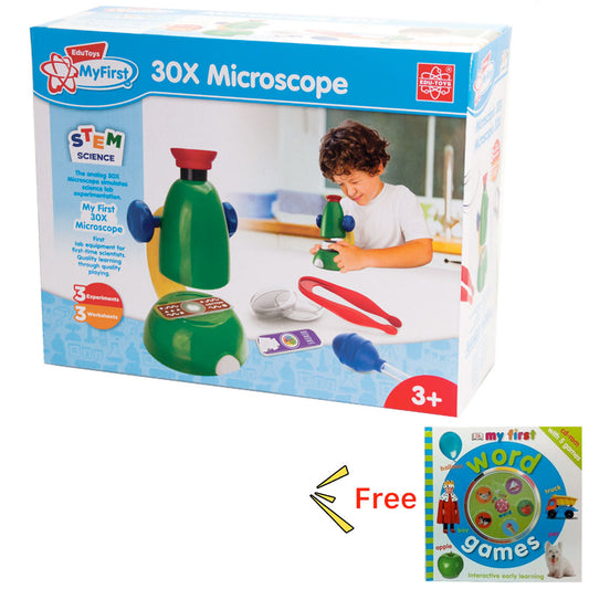 Edu-Toys My First 30x Microscope & FREE Interactive Book and CD-Rom Set