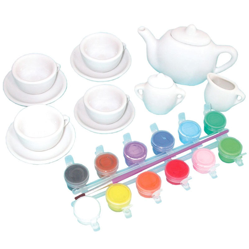 Paint a Tea Set Craft Kit by Galt with everything you need to make your own tea set