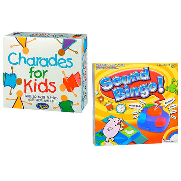 Charades For Kids & Sound Bingo Children Games Value Pack
