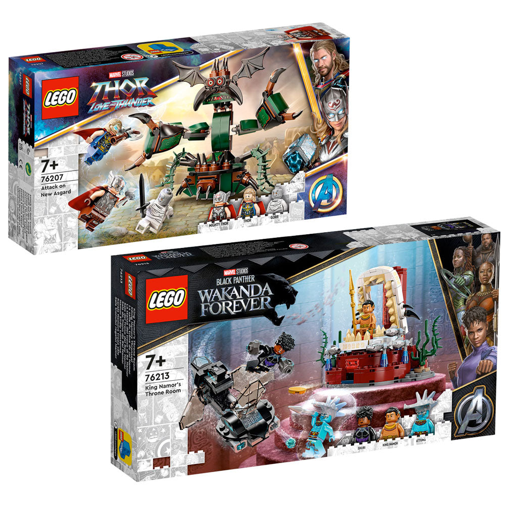 LEGO Marvel Value Pack - 76207 Attack on New Asgard & 76213 King Namor’s Throne Room