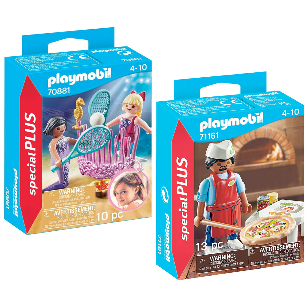 Playmobil Mermaids & Pizza Baker Value Pack in box packaging
