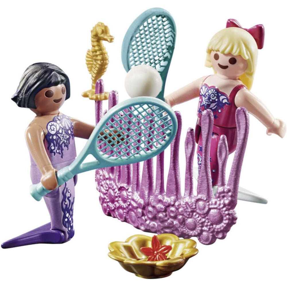 Mermaids Figures from Princess Magic Theme by Playmobil with two tennis rackets