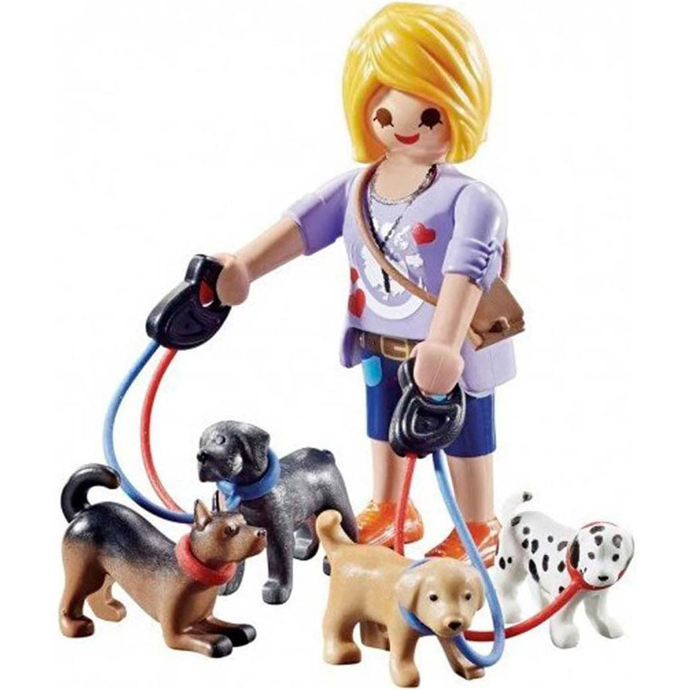 Playmobil City Life Dog Sitter Figure with four dogs