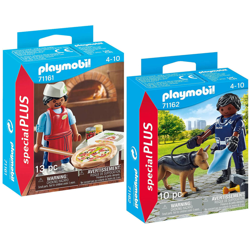 Playmobil Special Plus Pizza Baker and Policeman Value Pack for kids aged 4 years and up