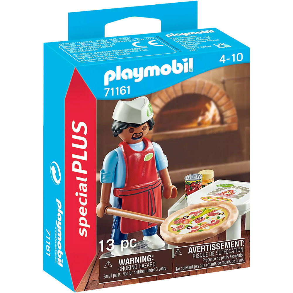 Playmobil City Life Pizza Baker Figure with accessories in box packaging