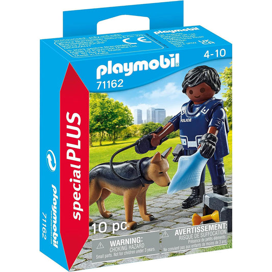 Policeman with Sniffer Dog from City Action theme by Playmobil in box packaging
