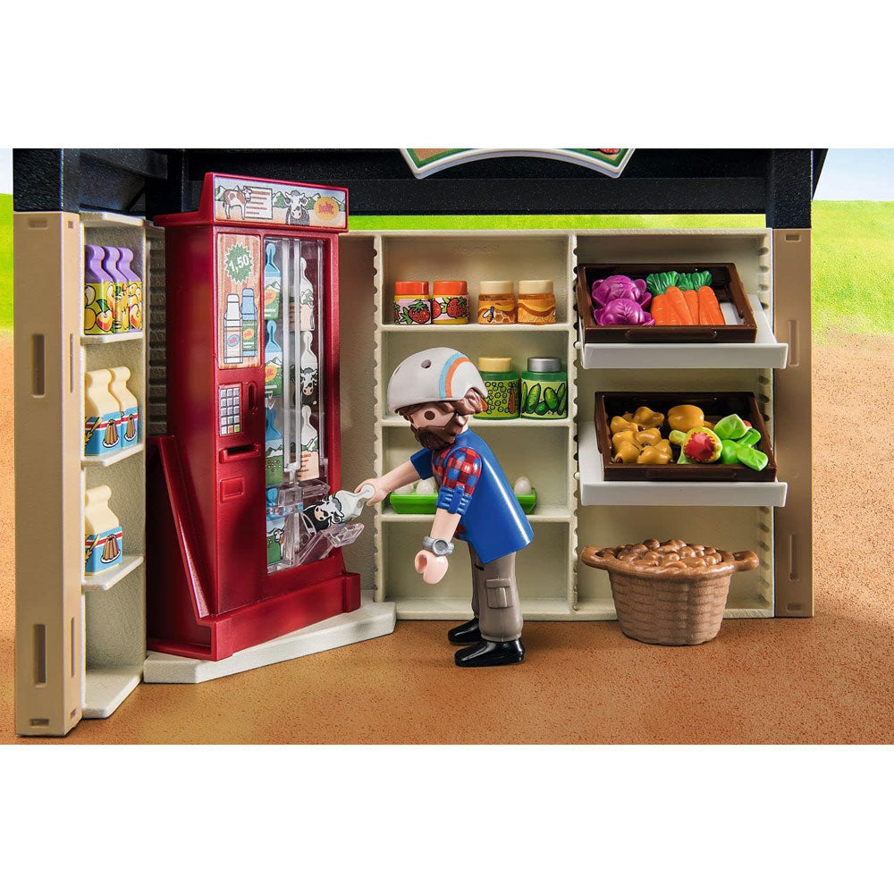Farm Shop Toy Playset from Country theme by Playmobil includes milk vending machine