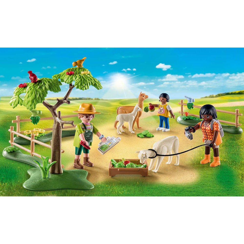 Alpaca Walk Toy Playset from Country theme by Playmobil for boys and girls