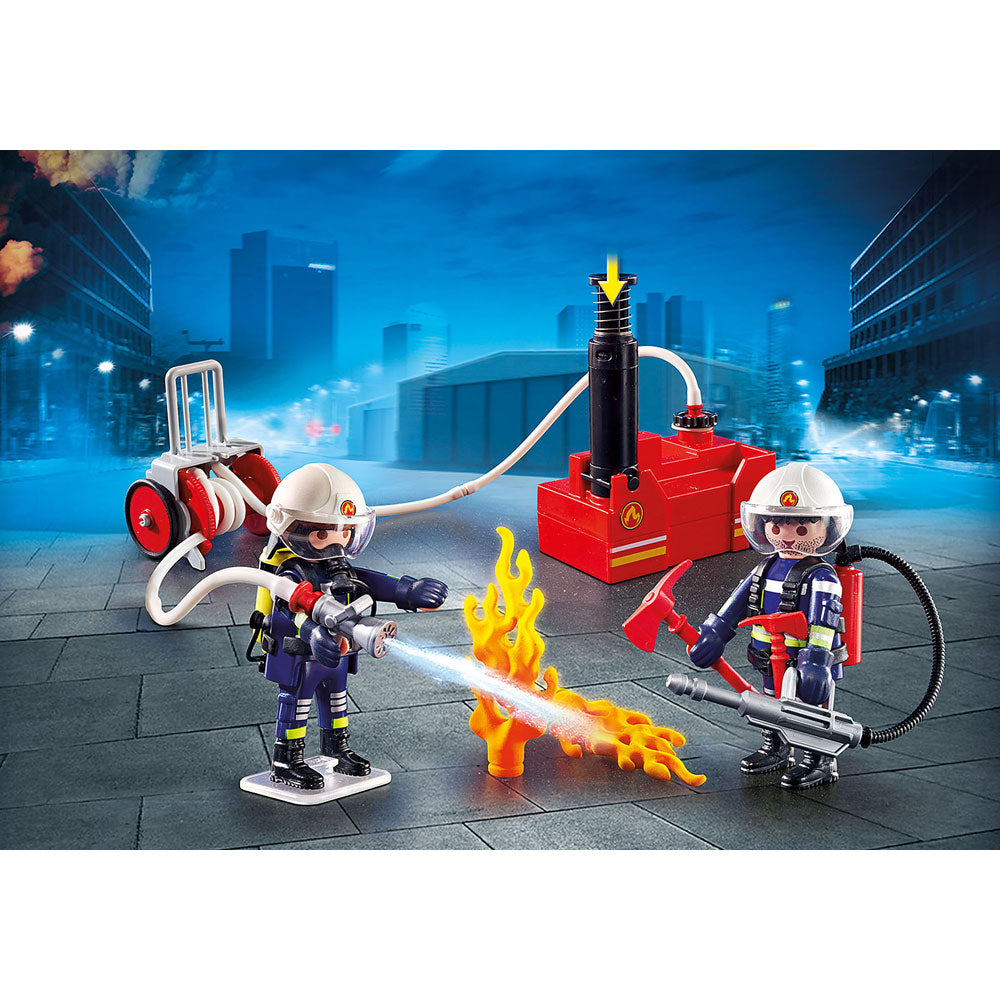 Playmobil City Action Value Pack - Firefighters & Police Parachute Search