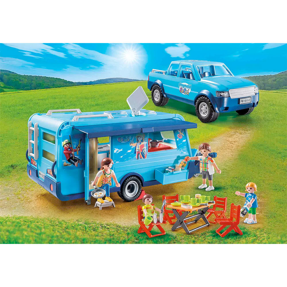 Playmobil Family Fun 9502 Funpark Pickup with Camper