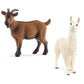 Schleich Farm World Goat & Llama Animal Figurines Value Pack