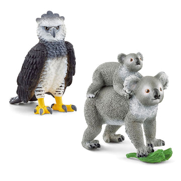 Schleich Wild Life Harpy Eagle & Koala Animal Figurines Value Pack