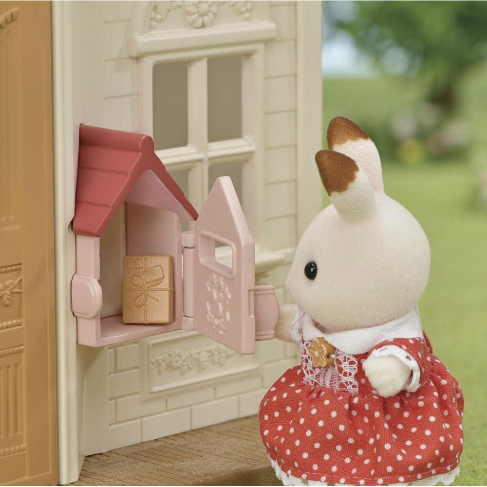 Sylvanian Families Red Roof Cosy Cottage Starter Home with furniture and Chocolate Rabbit Figure