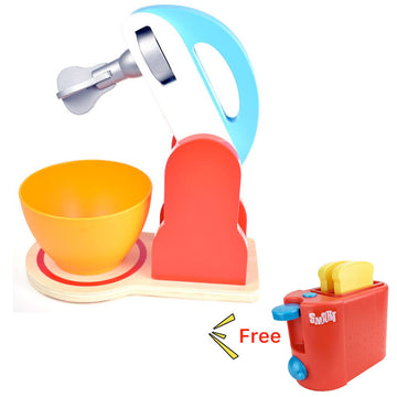 Wooden Pretend Play Mixer by Tooky Toy and Free Toaster by Smart