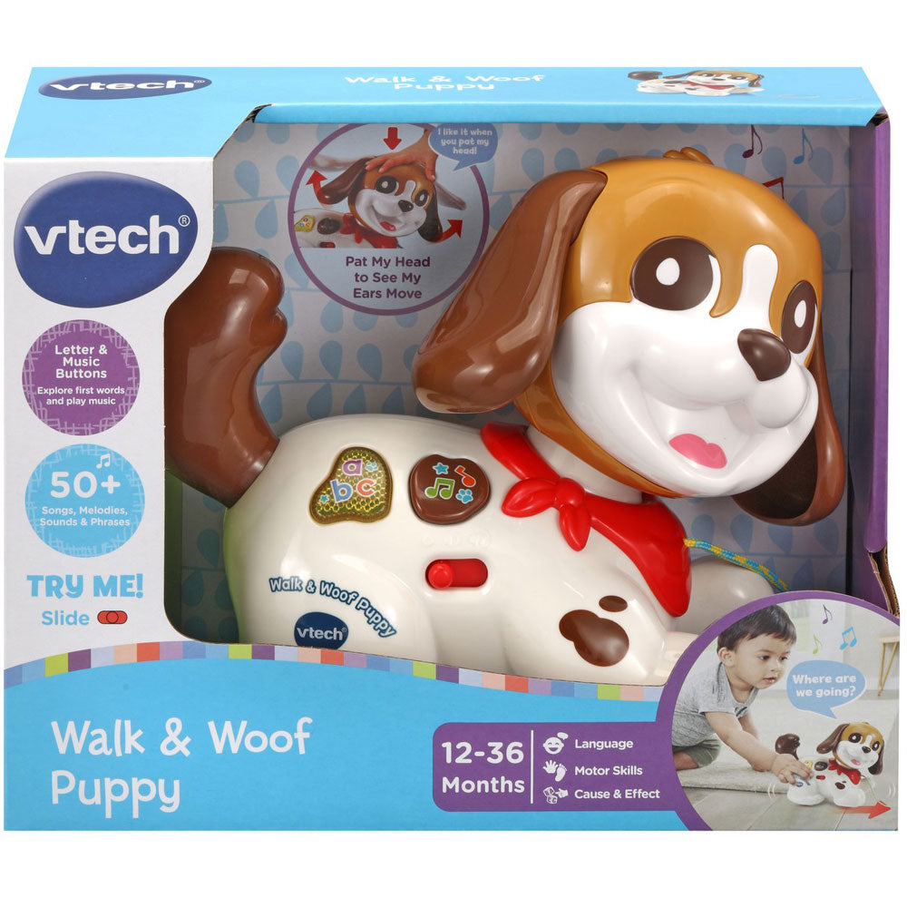 Walk & Woof Pull-Along Puppy by VTech with 50+ songs, melodies, sounds & phrases