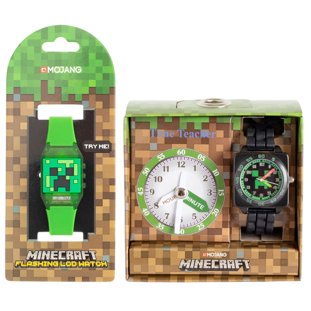 You Monkey Minecraft Light Up & Time Teacher Watches Value Pack