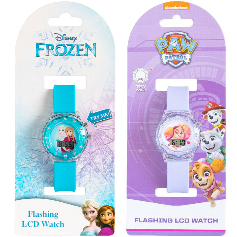 You Monkey Flashing Light Up Digital LCD Watches Value Pack - Frozen & Paw Patrol Skye