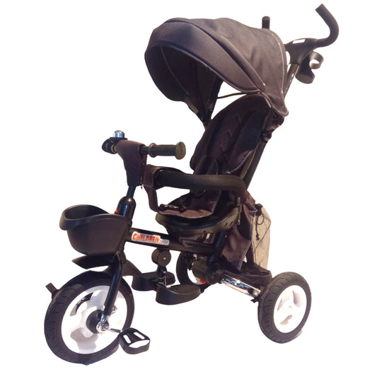 Aussie Baby Deluxe Foldable Trike with Parent Control - Black