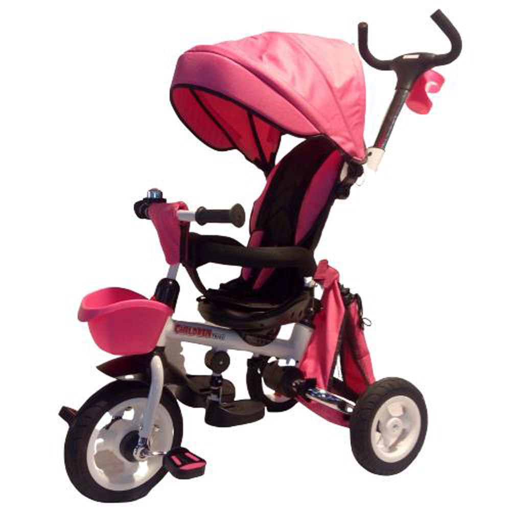 Aussie Baby Deluxe Foldable Trike with Parent Control - Pink
