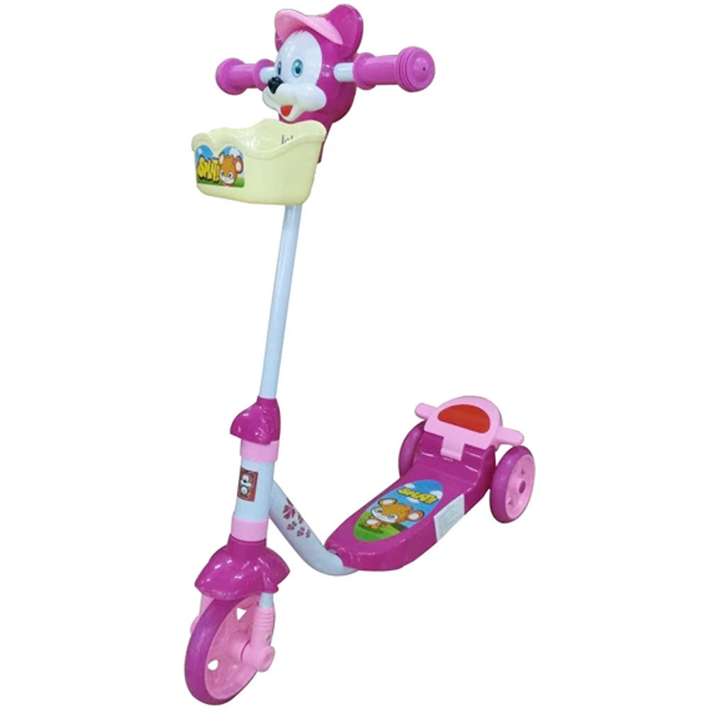 Aussie Baby Happy Mouse Kids Junior 3-Wheel Scooter - Pink