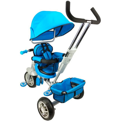 Aussie Baby Reverse Seat Kids Baby Toddler Tricycle Ride-On with Parent Handle - Blue